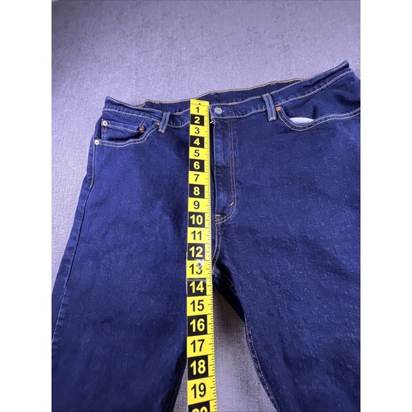 Levi's 505 Jeans Men's 40x32 Blue Dark Straight Cowboy Biker Preppy Stretch - Picture 9 of 15